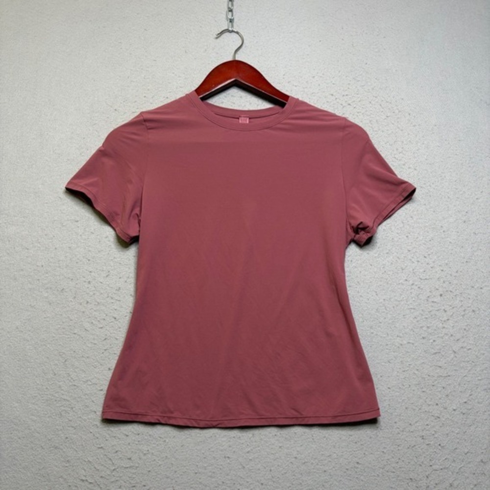 SKIMS Fits Everybody T-Shirt Women S Pink TP-TSH-9048 Short Sleeve Crew Neck